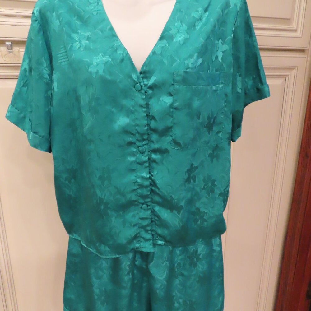 Soft Moments Turquoise Blue Short Pajamas PJs size S/M